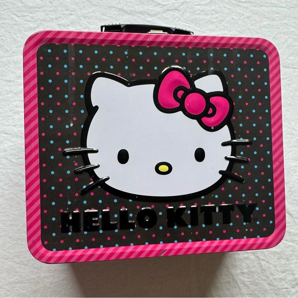 Hello Kitty Pink‎ and Black Kids Lunch Box metal